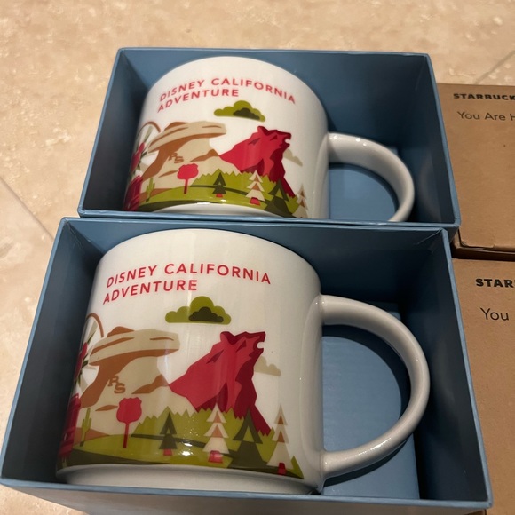 Disney Starbucks California Adventure Mug You Are Here Collection NEW x2 - Picture 2 of 2